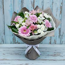 Букет цветов из:  Герберы, Альстромерии и Хризантемы #REPLACE_PRED# Озерах