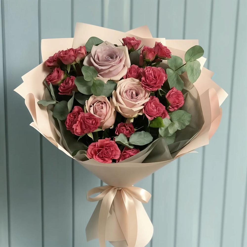 Букет цветов из: Гвоздики и Розы в Озерах