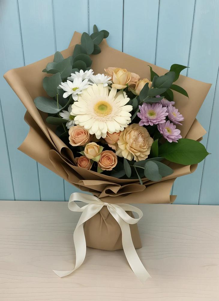 Букет цветов из: Герберы и Хризантемы в Озерах