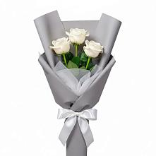 Букет 3 белые розы #REPLACE_PRED# Озерах