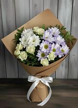 Букет цветов из:  Хризантемы и Розы в Озерах