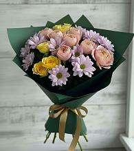 Букет цветов из:  Хризантемы и Розы #REPLACE_PRED# Озерах