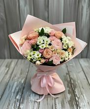 Букет цветов из:  Гвоздики, Розы и Хризантемы в Озерах