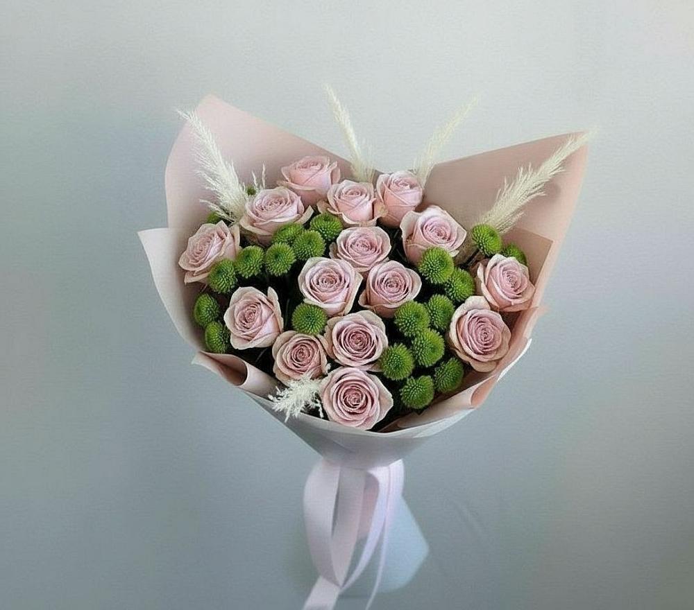 Букет цветов из: Розы и Хризантемы в Озерах