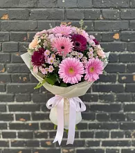 Букет цветов из:  Герберы и Хризантемы #REPLACE_PRED# Озерах