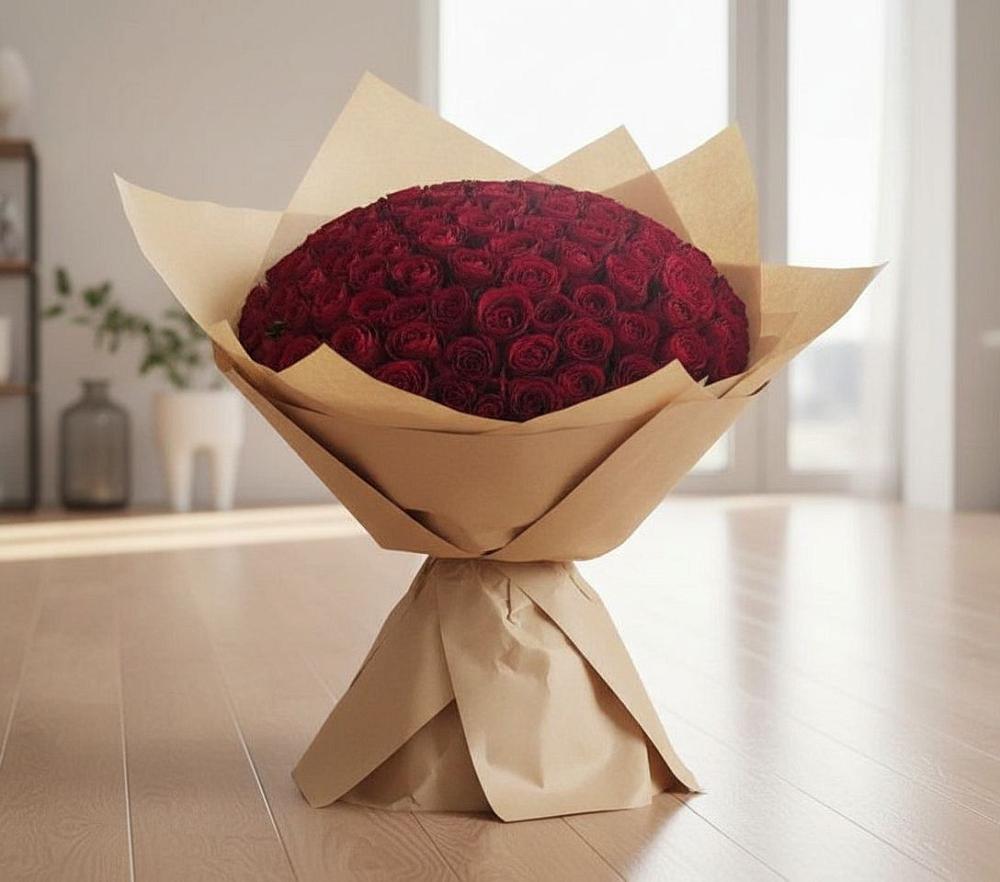 Букет 101 Красная роза в Озерах
