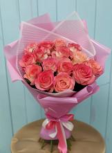 Букет 15 Розовых роз Равель в Озерах
